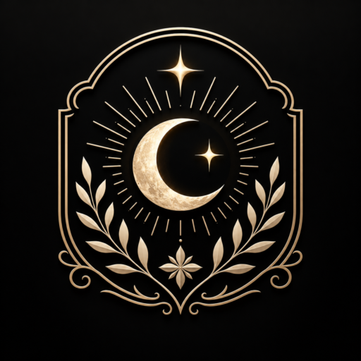 Gouden-Maanembleem-met-Laurieren Logo